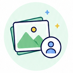 Illustration of photos and a student profile
