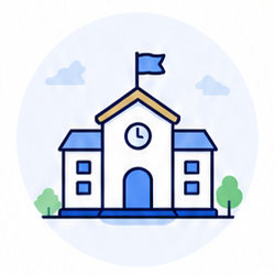 Illustration of a school building