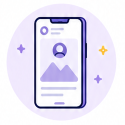 Illustration of a post preview on a phone
